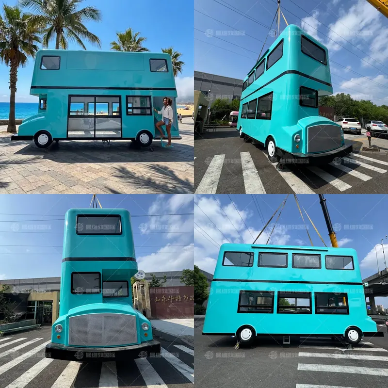 Commercial Kitchen On Wheels - Food Truck, Bus à Double Étage,
