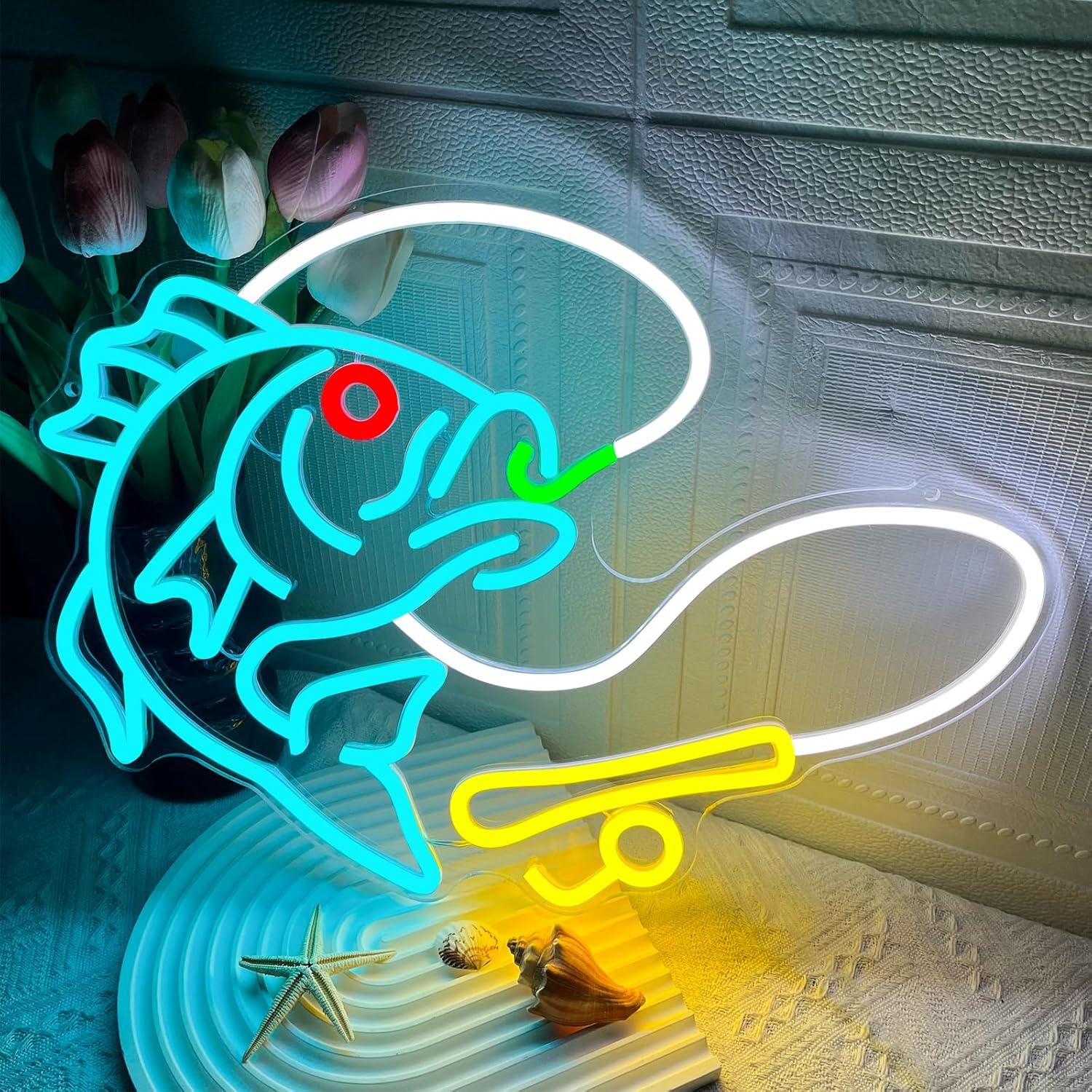 Commercial Kitchen Store - Enseigne néon de pêche USB à