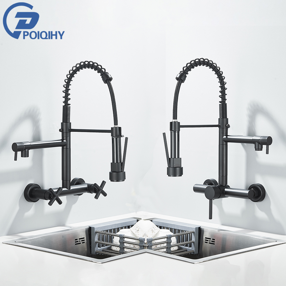 Commercial Kitchen Mixer Tap - Robinet de cuisine noir, Rotation à