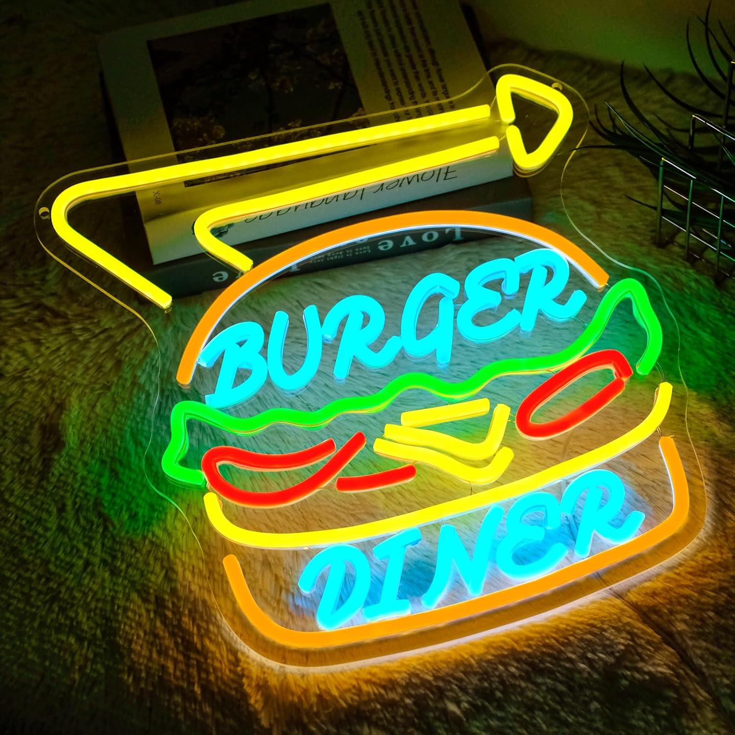 Enseigne néon Burger, lumière  - Commercial Kitchen Store avis et prix