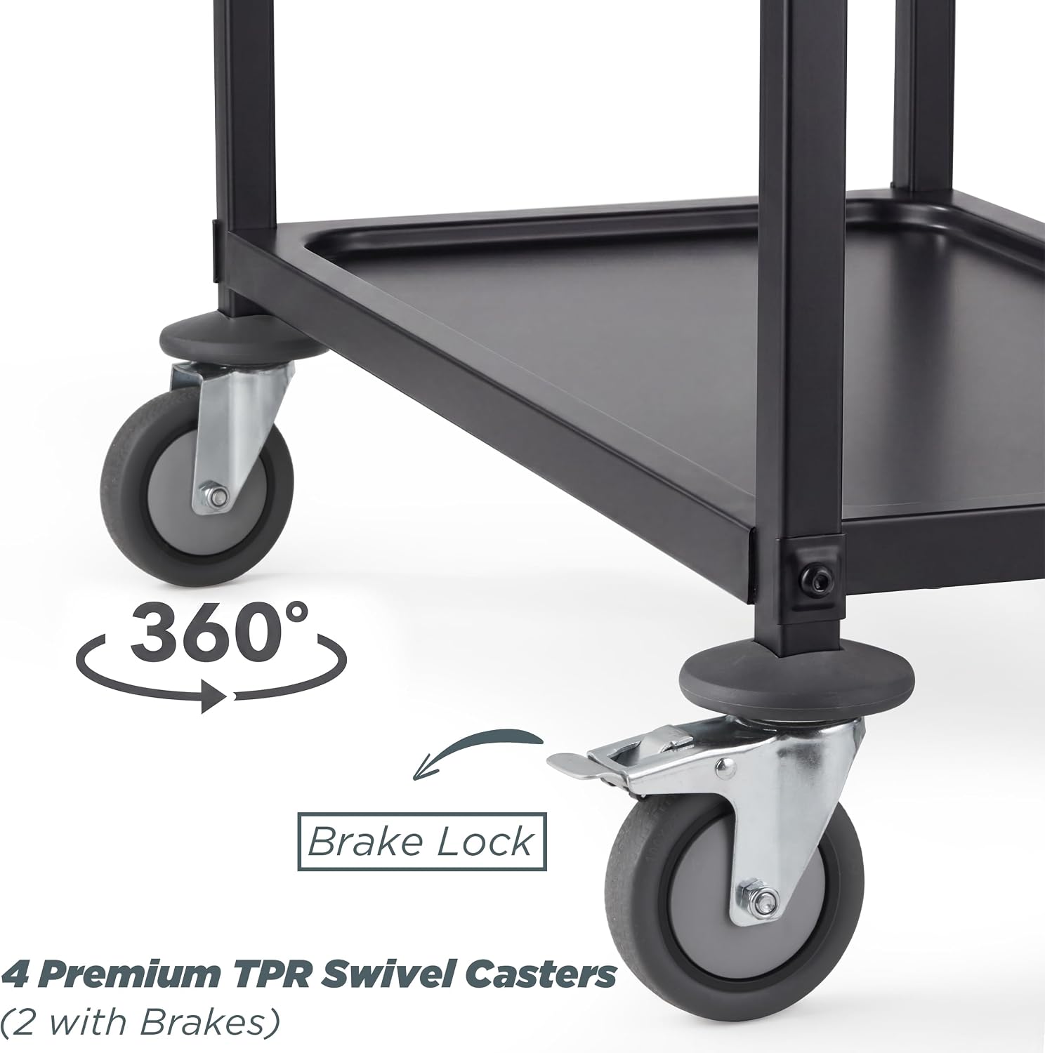 Chariot de service noir en aci - Commercial Kitchen On Wheels avis et prix