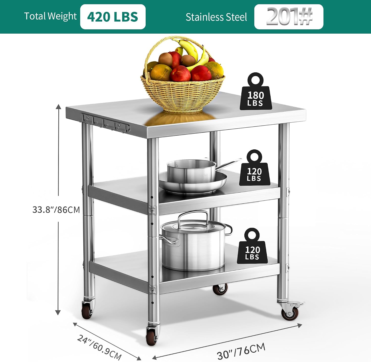 Table de préparation alimentai - Commercial Kitchen On Wheels avis et prix