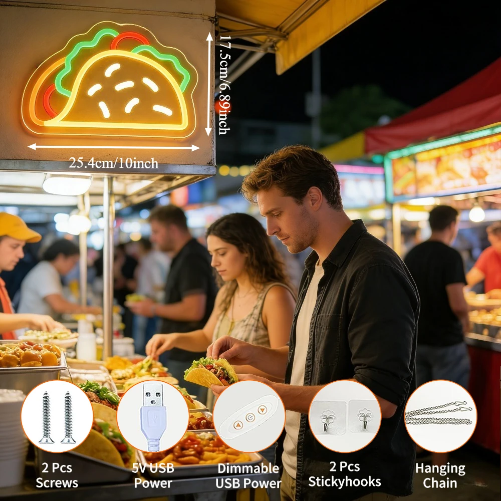 Panneau lumineux LED Taco en n - Commercial Kitchen Store avis et prix