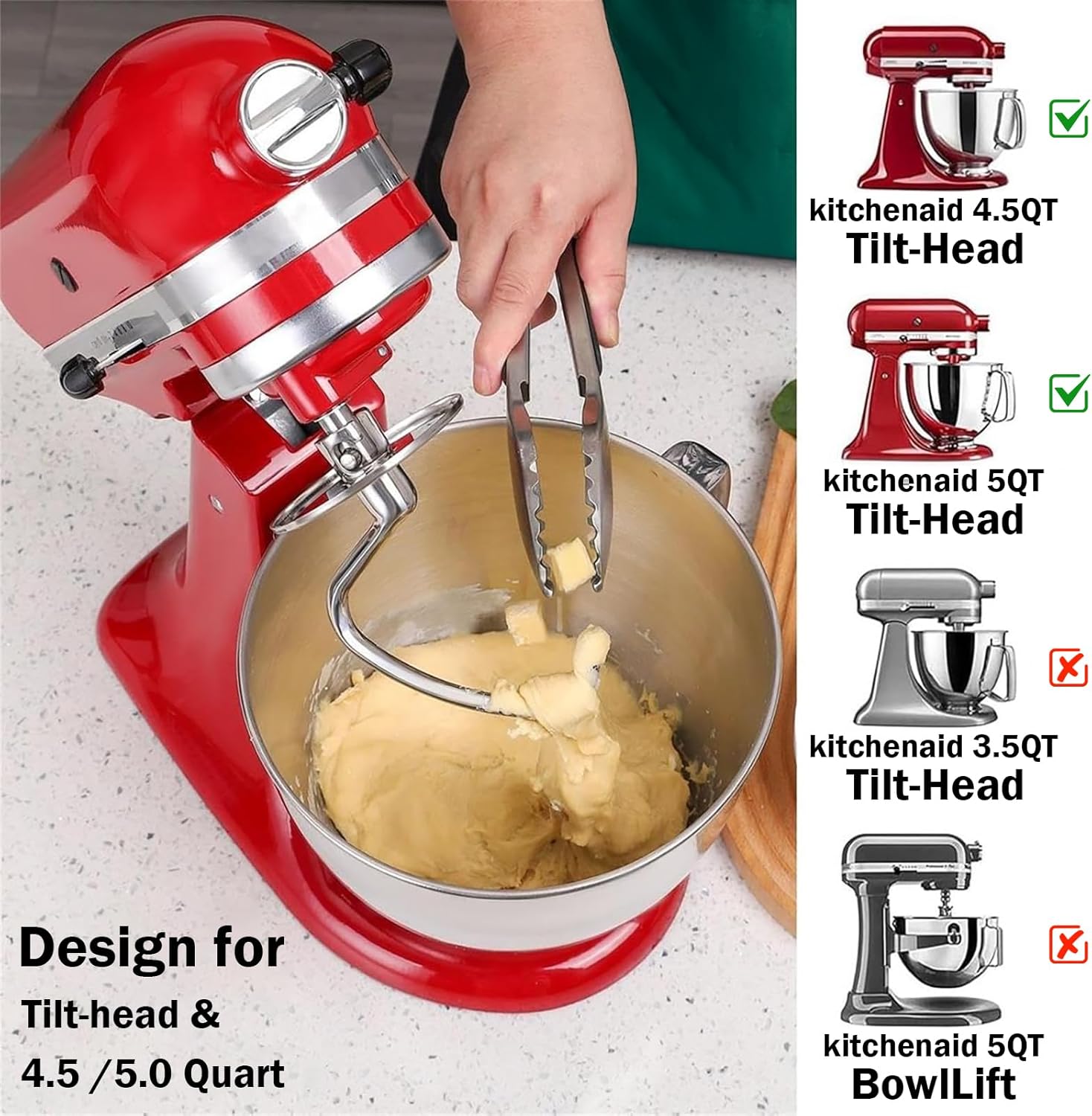 Crochet pétrisseur en acier in - Commercial Kitchenaid avis et prix