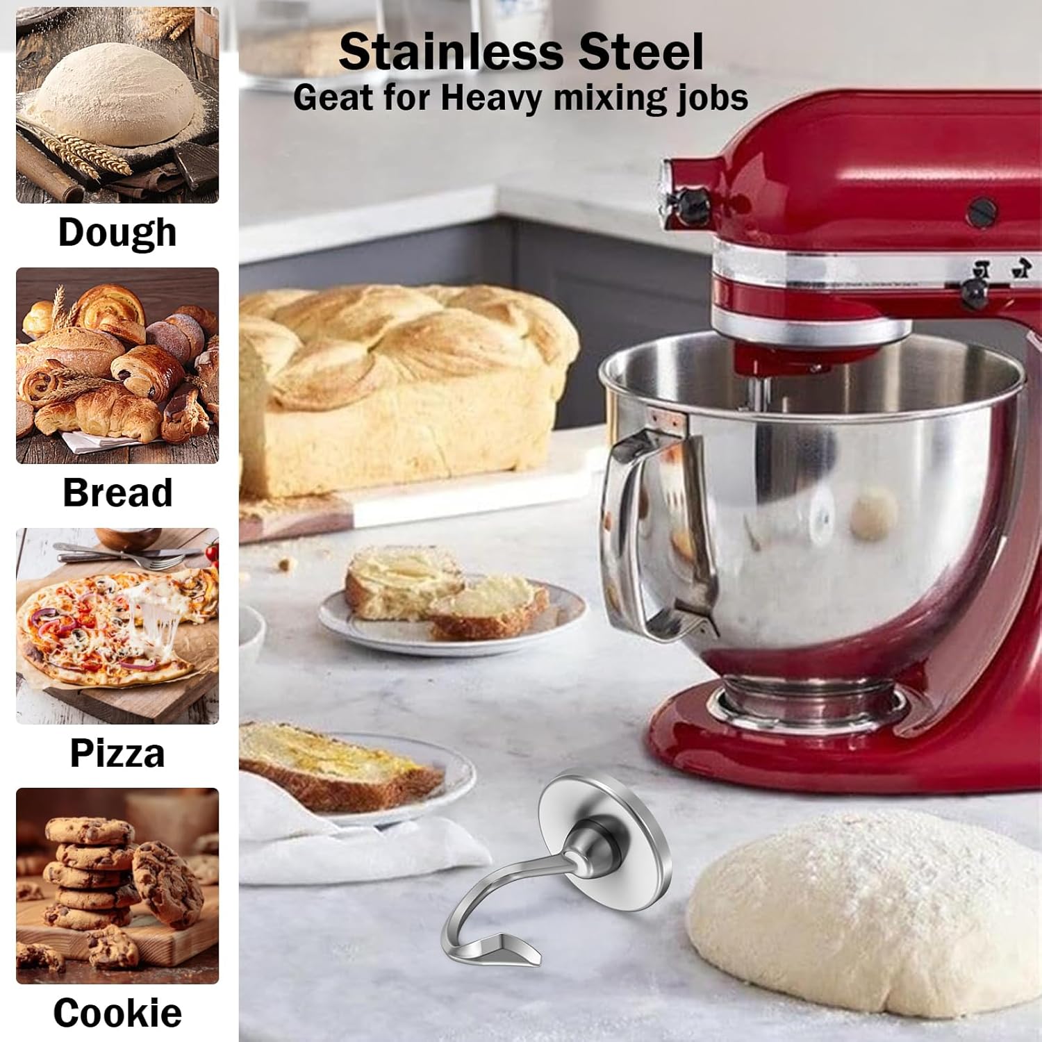 Crochet pétrisseur en acier in - Commercial Kitchenaid avis et prix