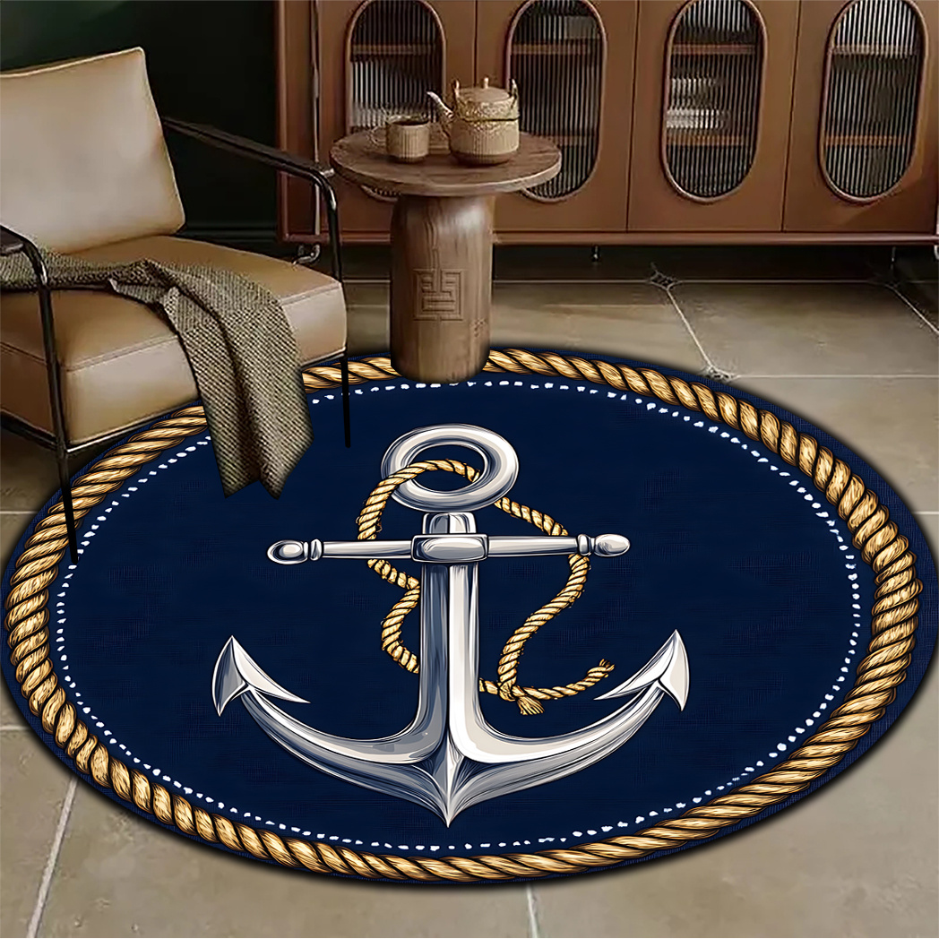 Tapis rond à motif d'ancre et  - Commercial Kitchen Mats avis et prix