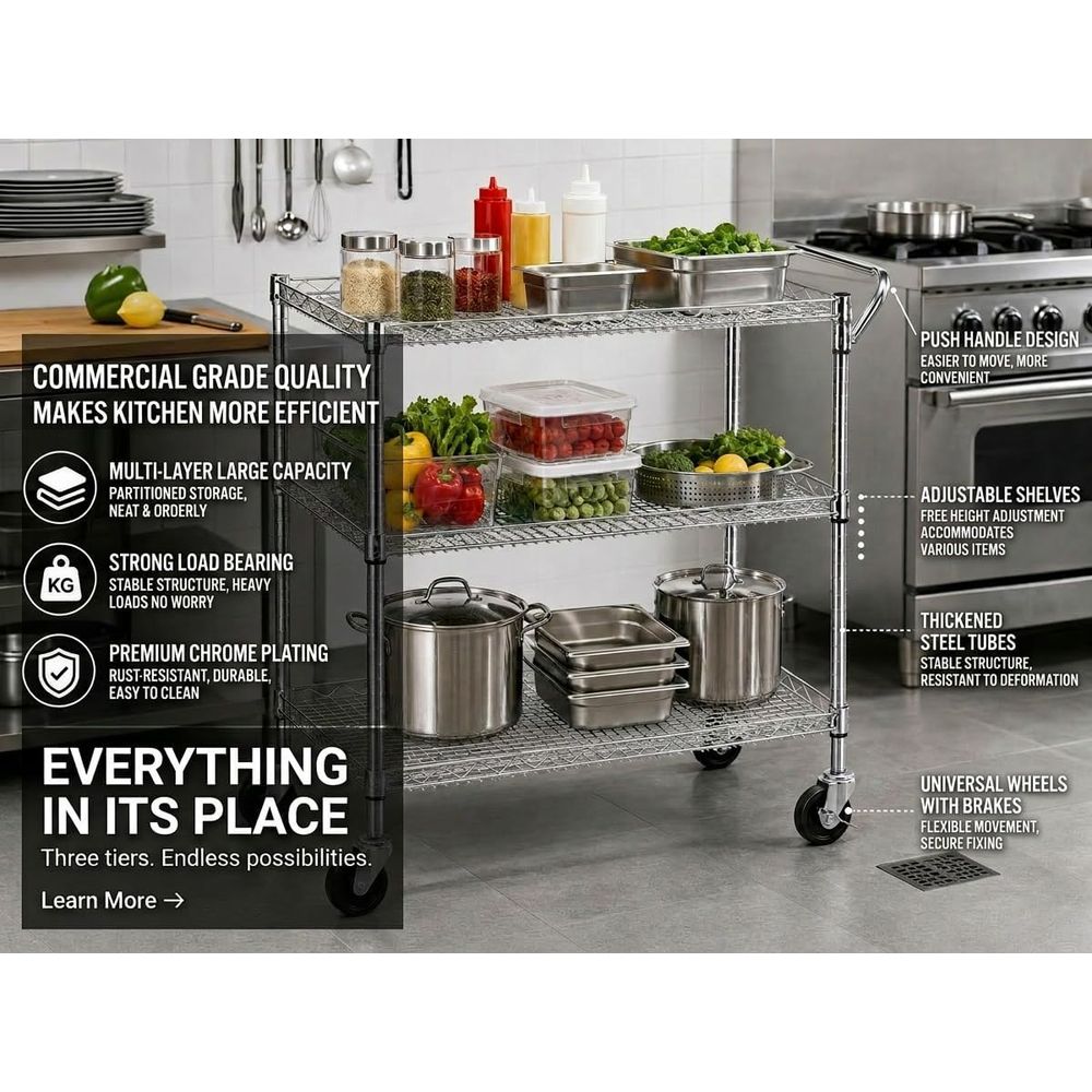 Chariot de cuisine roulant rob - Commercial Kitchen On Wheels avis et prix